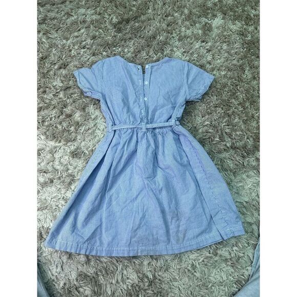 Carter's Toddler Girl's Blue Pinstripe Dress Size 5 Short Sleeve - Picture 5 of 5